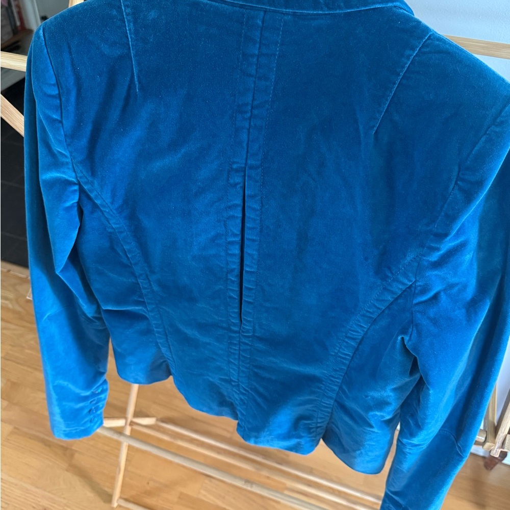 Lucky Brand Teal Velvet Women's Blazer - Picture 2 of 3